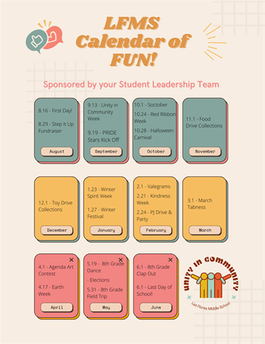 Student Leadership Calendar